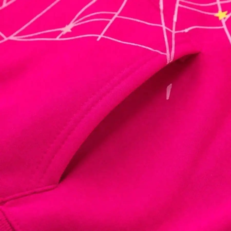 Men 2‑Pieces Outfit Spider Web Star Print Hoodie Sweatpants Set Casual Long Sleeve Hooded Sweatshirt Jogger Pants Streetwear Suit - Matrix Studios