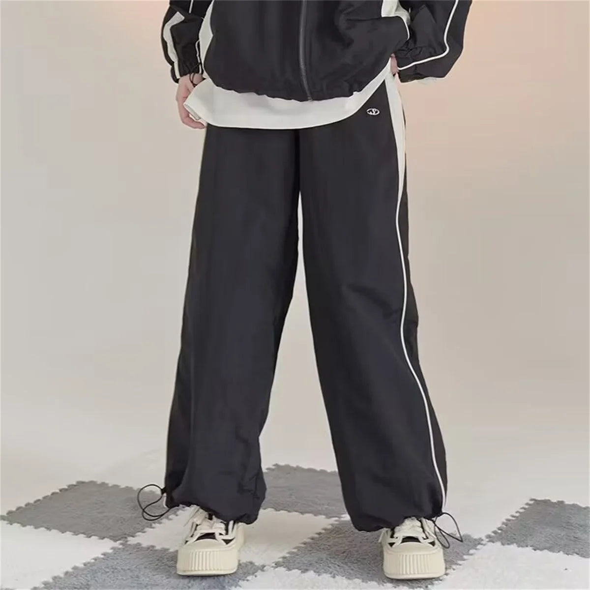 Women Baggy Harajuku Cargo Pants Streetwear Hip Hop Wide Leg Pant Parachute Sweatpants Techwear Joggers Oversized Y2K Trousers - Matrix-studios.com