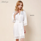 Customized Summer Lace Sleepwear Bride&Bridemaid Wedding Robe Personalized Gown Champagne Kimono Silk Bathrobe Satin Night Dress - Matrix-studios.com