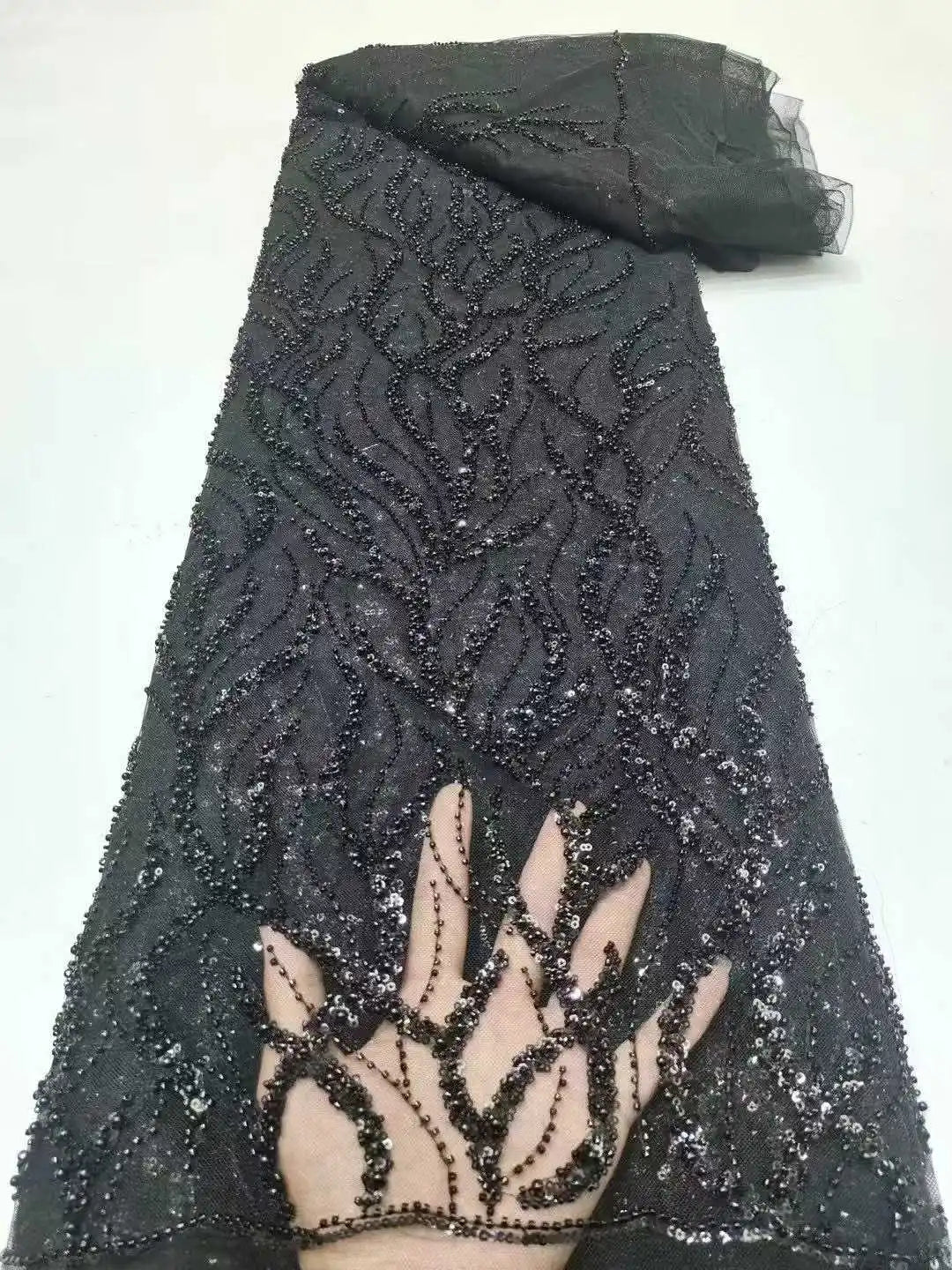 Contessa Custom Black Shiny Sequin Beaded robe de soirée femme Strapless Backless Corset Prom Dress Mermaid Formal event dress - Matrix-studios.com