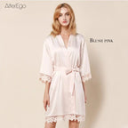 Customized Summer Lace Sleepwear Bride&Bridemaid Wedding Robe Personalized Gown Champagne Kimono Silk Bathrobe Satin Night Dress - Matrix-studios.com