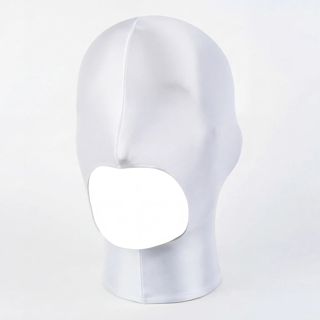 LEOHEX Glossy Shiny Spandex Zentai Hood Mask with YKK Zipper Open Mouth and Nose Universal Size for Cosplay Bodysuit Accessories - Matrix Studios