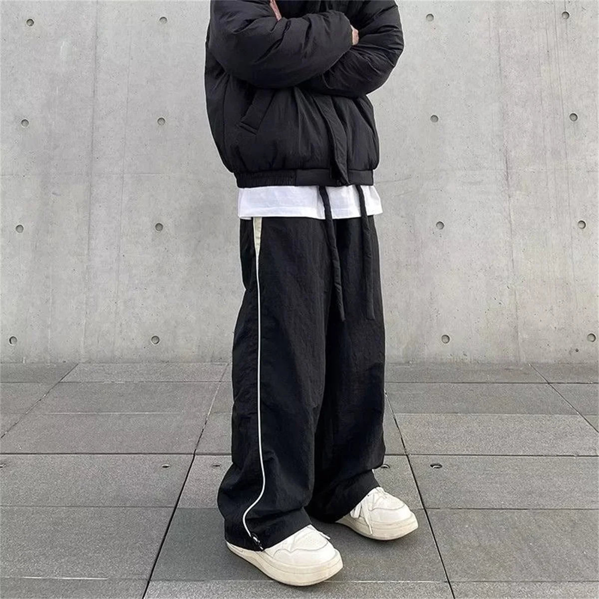 Women Baggy Harajuku Cargo Pants Streetwear Hip Hop Wide Leg Pant Parachute Sweatpants Techwear Joggers Oversized Y2K Trousers - Matrix-studios.com