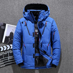 Mens White Duck Down Jacket Warm Hooded Thick Puffer Jacket Coat Male Casual High Quality Overcoat Thermal Winter Parka Men - Matrix Studios