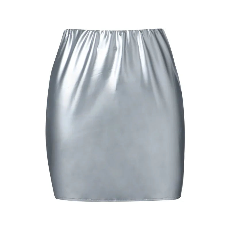 High Waist Sheath Skirts Women Solid Pu Leather Package Hip Skirt Female Bodycon Solid Black Short Sexy Pencil Mini Skirt Ladies - Matrix Studios