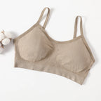 Women's Wireless Bra Sports Tube Top Ribbed Ruched Camisole Bralette With/Without Pads Underwear Sexy Lingerie M-L Intimates - Matrix Studios