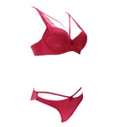 2021 New Sexy Women BCD Cup Bra Sets Lace Thong Hollow Out Underwear Panties Intimante Brief Female Girls Lingerie - Matrix-studios.com