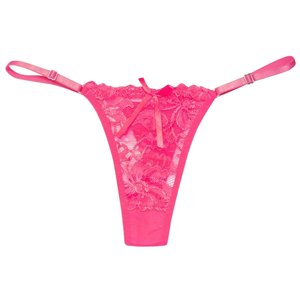 Ladies Lace Sexy Panties Embroidered Bandage Underwear Women Transparent Breathable Thongs Bowknot Sexy Lingerie трусы женские - Matrix Studios