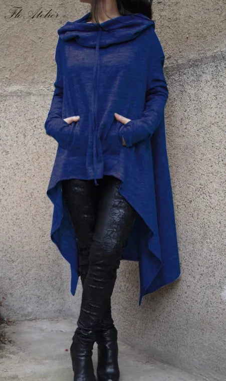 Fashion Trends New European and N Pure Color Long Hoodie - Matrix Studios