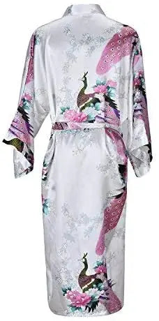 Silk Satin Wedding Bride Bridesmaid Robe Floral Bathrobe Short Kimono Robe Night Robe Bath Robe Fashion Dressing Gown For Women - Matrix-studios.com