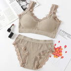 Sexy Women Bra Panties Set Push Up Sports Bra Set Letter Strap Seamless Active Bra Women Lingerie Set Fitness Top Underwear - Matrix-studios.com