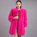 HJQJLJLS 2022 Winter New Fashion Women Long Faux Fur Coat Female Fuzzy Fur Coat Winter Thick Warm Fluffy Artificial Fur Jacket - Matrix Studios