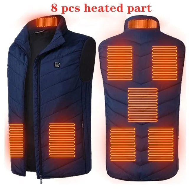 New 17 Heated Vest Jacket Fashion Men Women Coat Clothes Intelligent  Electric Heating Thermal Warm Clothes Winter Heated Hunt - Matrix Studios