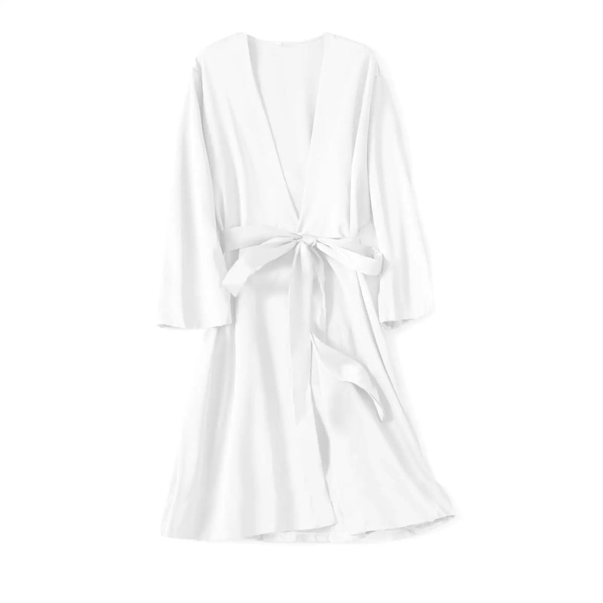 Satin Robe Female Intimate Lingerie Sleepwear Silky Bridal Wedding Gift Casual Kimono Bathrobe Gown Nightgown Sexy Nightwear - Matrix-studios.com