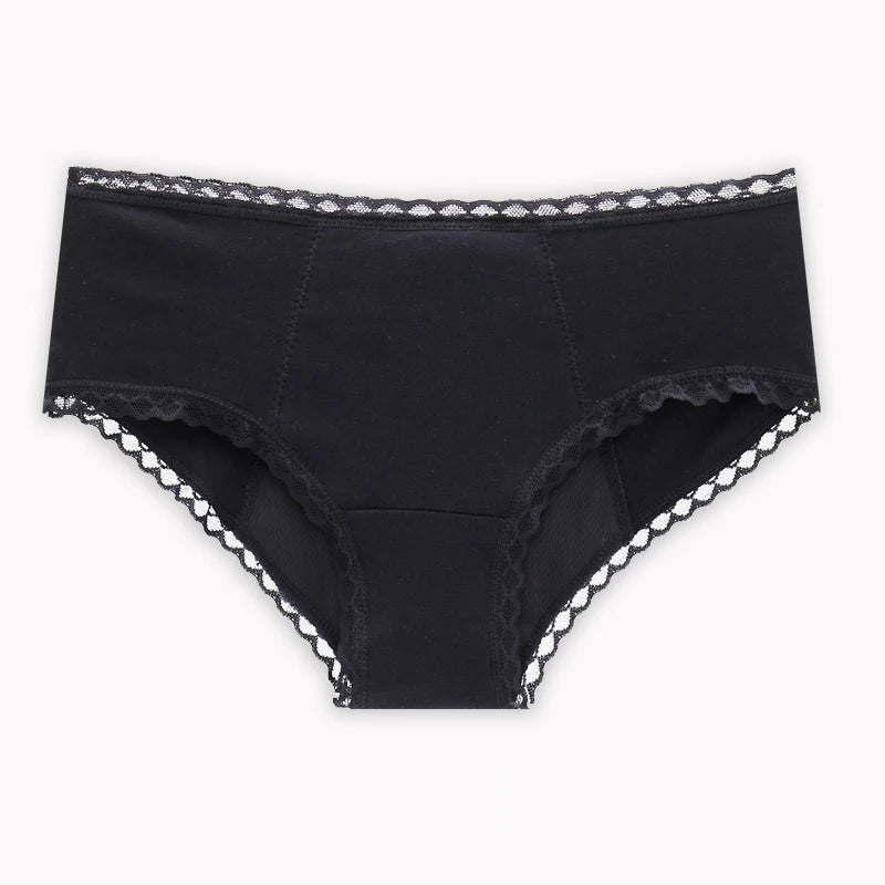 4-Layer Leakproof Menstrual Period Panties Fast Absorbent Underwear Sexy Lace Women Menstrual Briefs Plus Size Lingerie 5XL 6XL - Matrix Studios