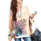 Summer Blouse Shirt 2021 New Fashion Women Casual Chiffon Blouses Tops Plus Size 4XL 5XL 6XL Batwing Sleeve Women's Shirts - Matrix-studios.com