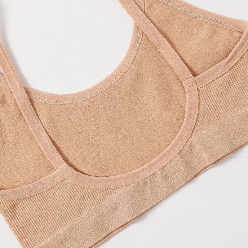 Women Seamless Bra And Panties Set U-Back Bralette Top Comfort Breathable Briefs Ribbed Sexy Lingerie Sports Underwear Set - Matrix-studios.com