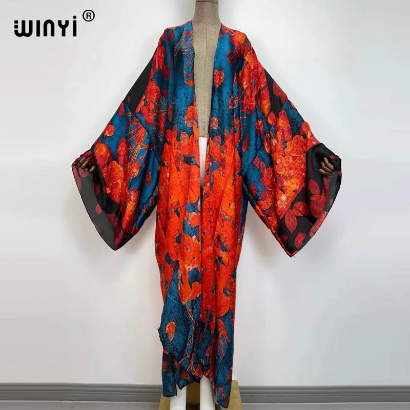 Europe WINYI new tunic bikini sweet lady pink boho Cardigan stitch Cocktail sexcy Boho Maxi Holiday Batwing Sleeve KIMONO mujer - Matrix Studios