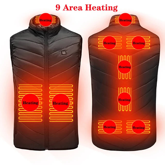 New 17 Heated Vest Jacket Fashion Men Women Coat Clothes Intelligent  Electric Heating Thermal Warm Clothes Winter Heated Hunt - Matrix Studios