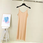 Spring Summer 2026 Woman Tank Dress Casual Modal Sexy Camisole Elastic Female Home Beach Dresses O-Neck Camis Sexy Dress - Matrix-studios.com