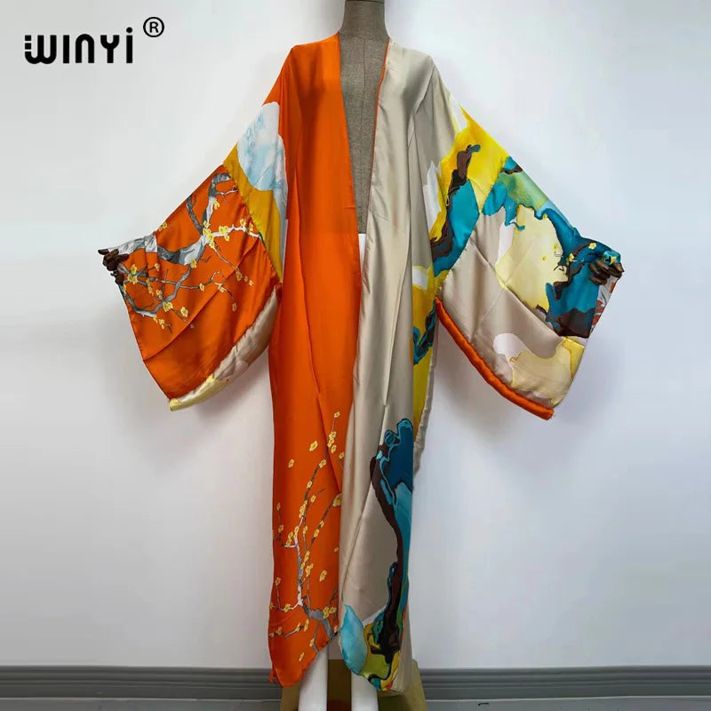 Europe WINYI new tunic bikini sweet lady pink boho Cardigan stitch Cocktail sexcy Boho Maxi Holiday Batwing Sleeve KIMONO mujer - Matrix Studios