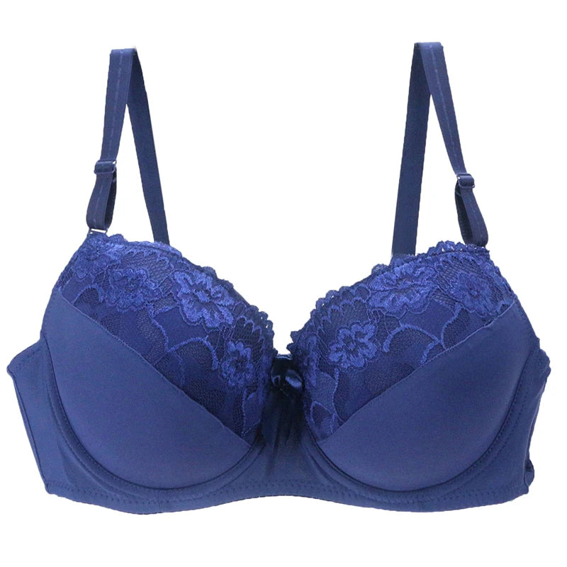 BCDE Cup Bras Sexy Lace Massage Ladies Push Up Brassiere Floral Female Lingerie Underwire Women Underwear - Matrix Studios