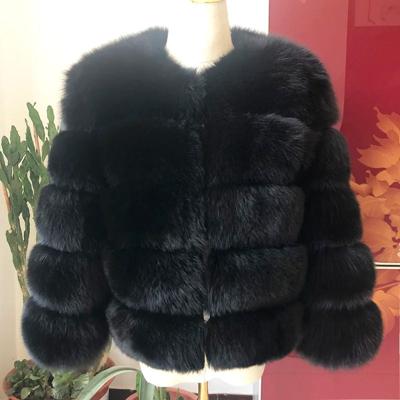 2026 New Style Real Fur Coat 100% Natural Fur Jacket Female Winter Warm Leather Fox Fur Coat High Quality Fur Vest - Matrix Studios