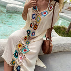 CROCHET BIKINI Women Beach Dress Cover-Ups Swimsuit Beachwear Bathing Suit Swim Cape For Woman Summer Tunic Saida Praia - Matrix Studios
