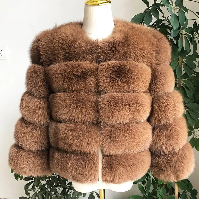 2026 New Style Real Fur Coat 100% Natural Fur Jacket Female Winter Warm Leather Fox Fur Coat High Quality Fur Vest - Matrix Studios