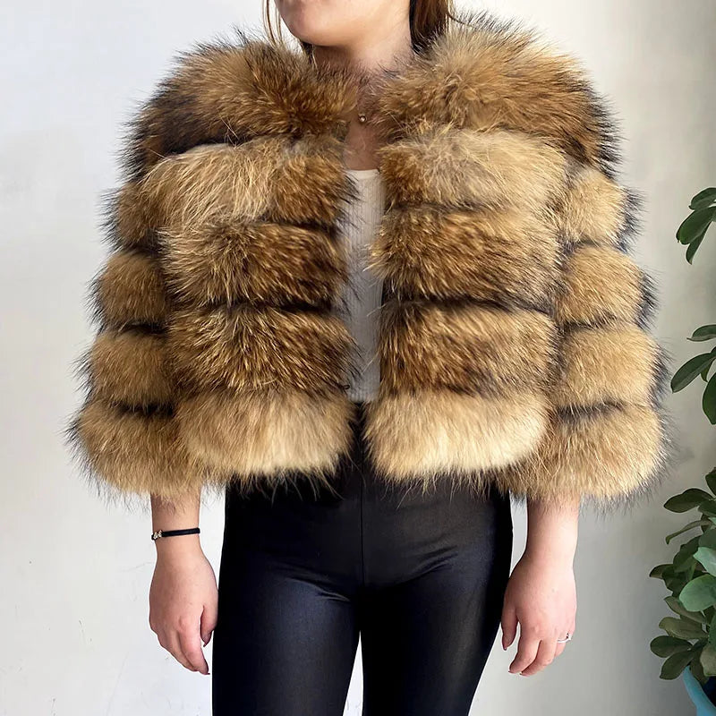 2026 New Style Real Fur Coat 100% Natural Fur Jacket Female Winter Warm Leather Fox Fur Coat High Quality Fur Vest - Matrix Studios