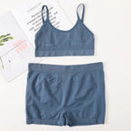 Women Seamless Bra And Panties Set Female Sport V-neck Unlined Bra High Rise Shorts Stretchy Underwear Sexy Lingerie Set - Matrix-studios.com