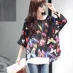 Women Blouses Plus Size Clothing Summer 2021 Novelty Bohemian Shirts Blusas Femininas Bohemian Style Women's Chiffon Tops Tees - Matrix-studios.com