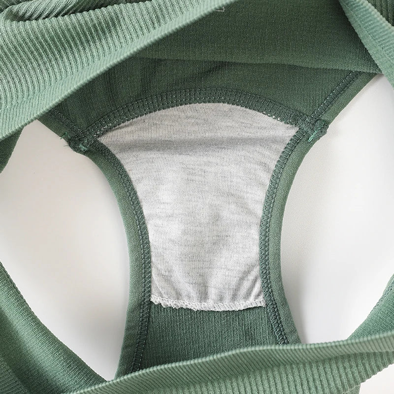 Women Seamless Bra Briefs Set Push Up Bra Top Sexy Lingerie Female U Back Crop Top Brassiere Underwear Set - Matrix-studios.com