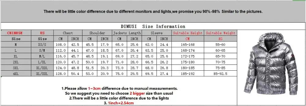 DIMUSI Winter Men's Jackets Fashion Men Cotton Warm Parkas Down Hoodies Coats Casual Outdwear Thermal Jackets Mens Clothing - Matrix Studios