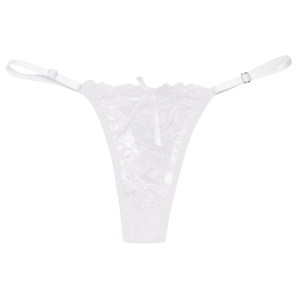 Ladies Lace Sexy Panties Embroidered Bandage Underwear Women Transparent Breathable Thongs Bowknot Sexy Lingerie трусы женские - Matrix Studios