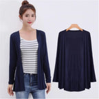 2024 Summer Autumn Korean Women Modal Cardigan Ladies Shawl Female Cotton Sweater Cardigans Long Sleeve Women Casual Thin Coats - Matrix Studios