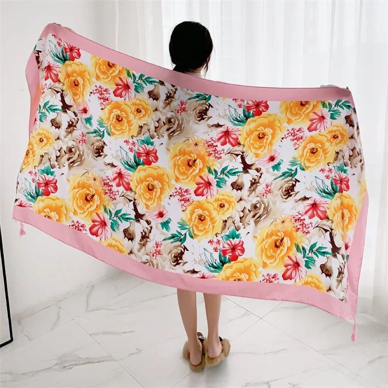 20 Styles 90x180cm Cotton Linen Summer Beach Dress Bikini Cover-ups Sarong Wrap Scarf Women Brazilian Swimsuit Bathing Cover Up - Matrix Studios