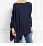 Cotton Irregular Women Blouses Shirt 2022 Autumn Female Solid Pullover Tops Casual O Neck Long Sleeve Blouse Ladies Tunic Blusas - Matrix-studios.com