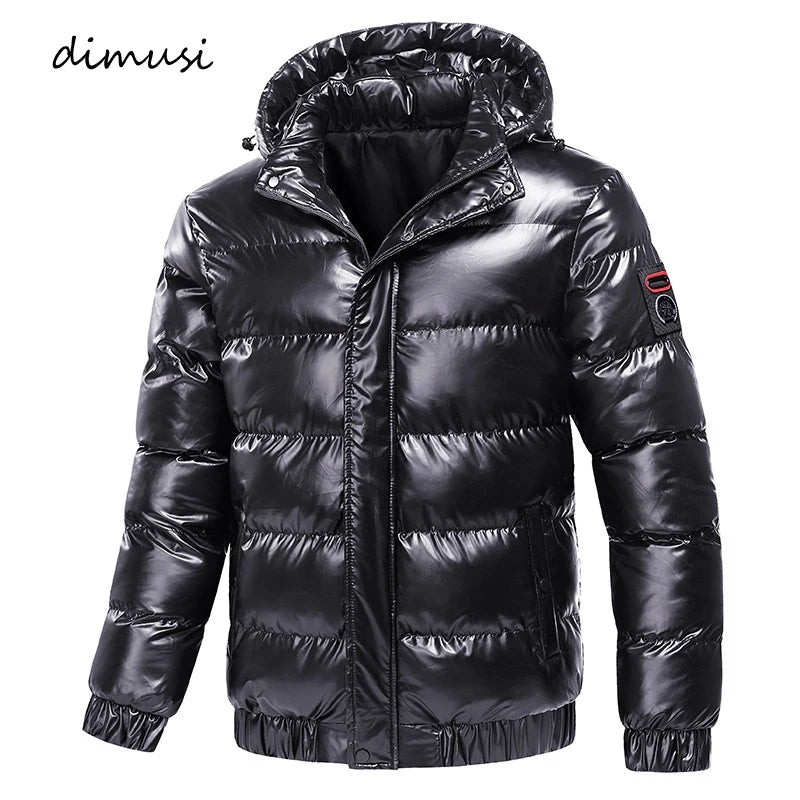 DIMUSI Winter Men's Jackets Fashion Men Cotton Warm Parkas Down Hoodies Coats Casual Outdwear Thermal Jackets Mens Clothing - Matrix Studios