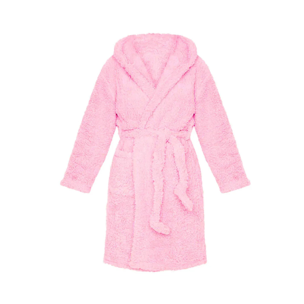 Winter Warm Casual Robes Woman Ear Hooded Bathrobe Plush Robe V Neck Long Sleeve Shawl Kimono Warm Bath Robes Coat - Matrix-studios.com