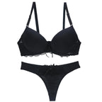 Nouvelle Seamless BCDE Cup Women Underwear Intimates Lace Thongs Lingerie Set Sexy Blue Pink Purple White Bra Panty - Matrix-studios.com