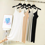 Spring Summer 2026 Woman Tank Dress Casual Modal Sexy Camisole Elastic Female Home Beach Dresses O-Neck Camis Sexy Dress - Matrix-studios.com