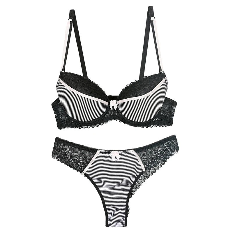 DaiNaFang Push Up Women Bras Set For Big Boops Sexy Lace Underwear Panties BCDE Cup Ladies Plus Size French Female Lingerie - Matrix-studios.com