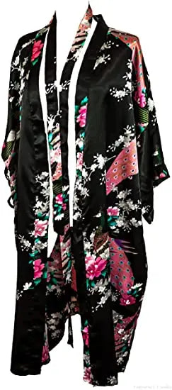Satin Silk Women Wedding Bridemaid Robe Sexy Crane Print Bathrobe Short Long Kimono Night Gown Robe Fashion Dressing Gown Female - Matrix-studios.com
