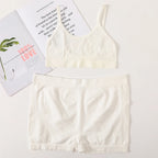 Women Seamless Bra And Panties Set Female Sport V-neck Unlined Bra High Rise Shorts Stretchy Underwear Sexy Lingerie Set - Matrix-studios.com