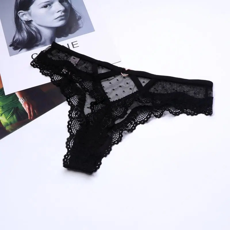 2026 Sexy Lace Panties Women Heart Low-Waist Underpant Hollow Out Thong Female Seamless Underwear  Interest Lingerie - Matrix Studios