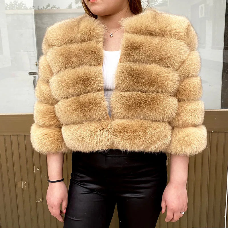 2026 New Style Real Fur Coat 100% Natural Fur Jacket Female Winter Warm Leather Fox Fur Coat High Quality Fur Vest - Matrix Studios