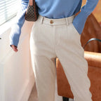 Woolen Pants Women's Harem Pencil Pants 2026 Autumn Winter High Waisted Casual Suit Pants Office Lady Women Trousers - Matrix-studios.com