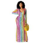Long Crochet Beach Cover Up Robe De Plage Swimsuit Cover Up Saida De Praia Longa Women Bathing Suit Cover Up Tunics For Beach - Matrix Studios