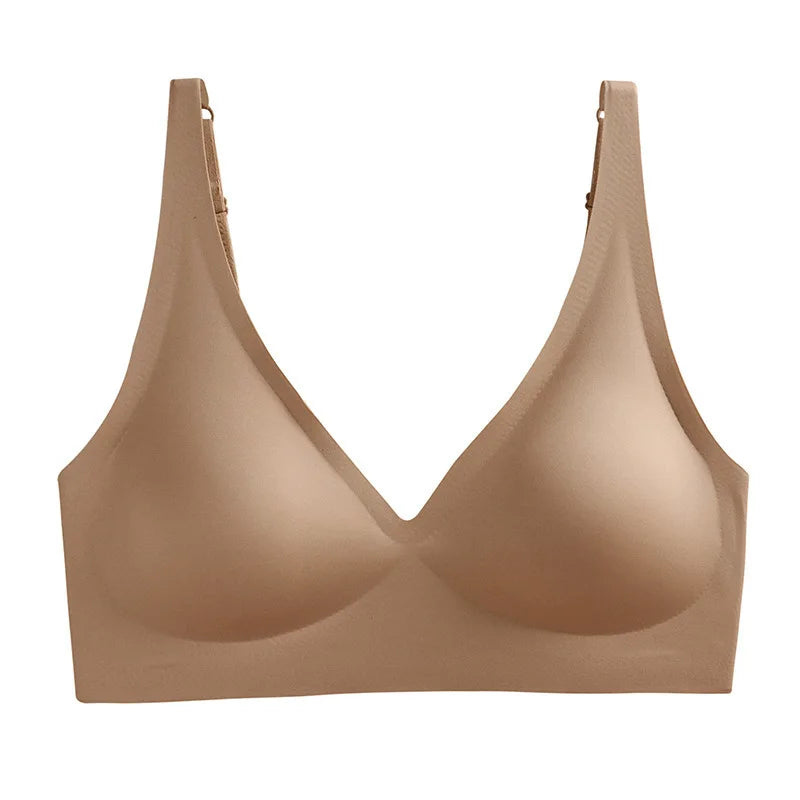 Push-Up Seamless Bras For Women Non-wire Brassiere V-neck Bralette Removable Pads Sports No Trace Underwear Sexy Lingerie S-3XL - Matrix Studios
